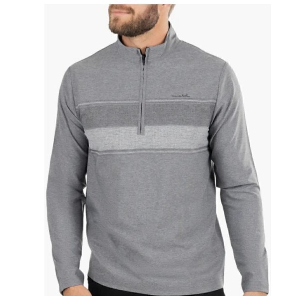 Travis Mathew Mens Small Low Roller Pullover Heather Black NWT